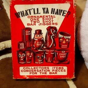 Vintage 1950's what'll ya have ? Bar jiggers